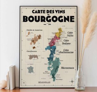 Carte des vins de Bourgogne 