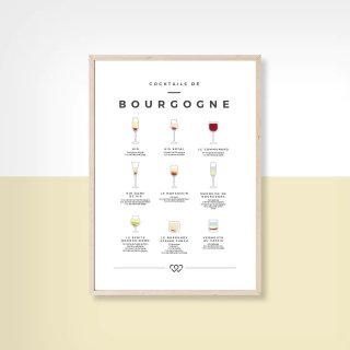 Affiche « Cocktails de Bourgogne »