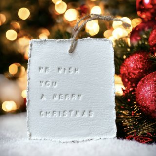 Plaque « We wish you a merry Christmas »